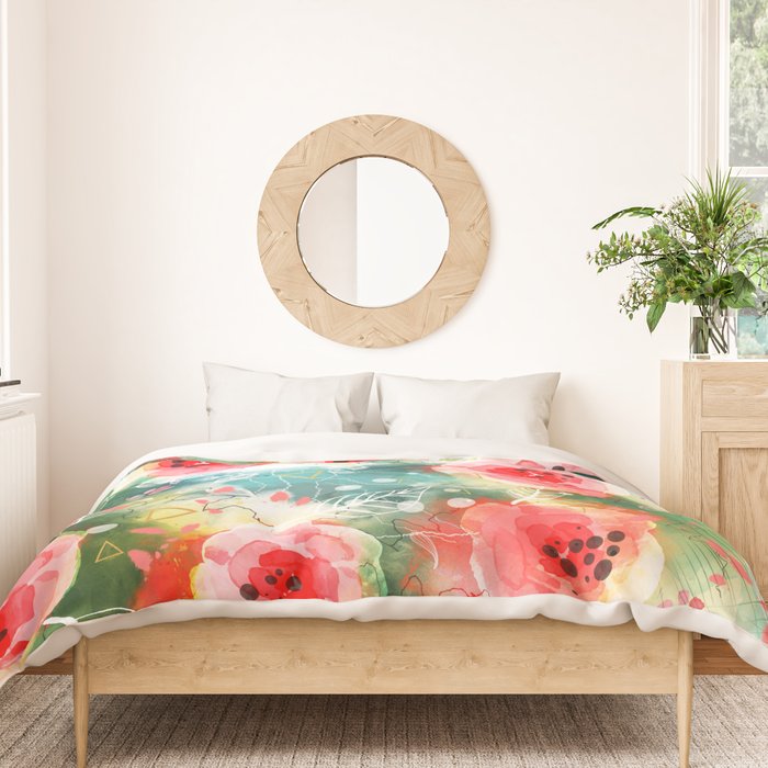 Abstract painting nature and geometric Duvet Cover Gallery Image 3