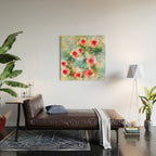 Abstract painting nature and geometric Wood Wall Art Gallery Image 2
