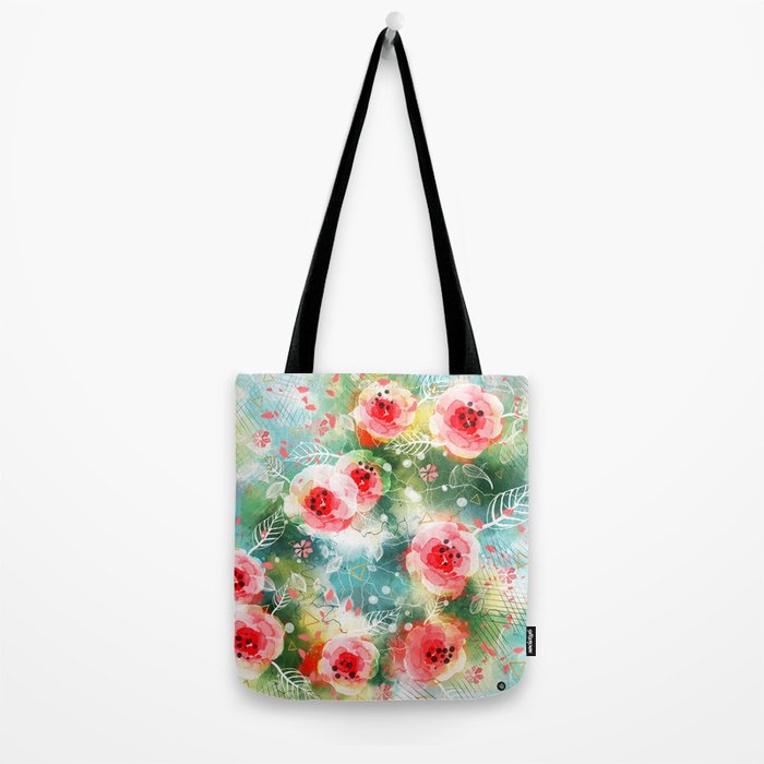 Abstract painting nature and geometric Tote Bag Gallery Image 2