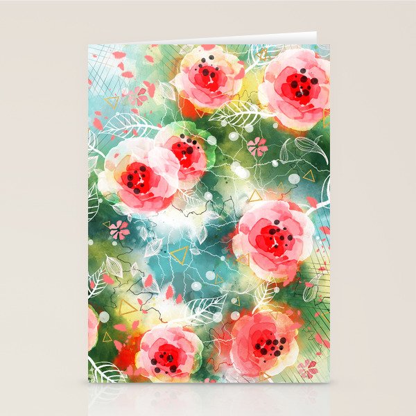 Abstract painting nature and geometric Stationery Card Gallery Image 2