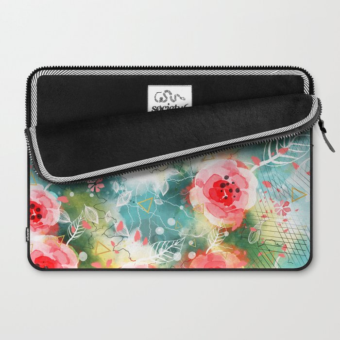 Abstract painting nature and geometric Laptop Sleeve Gallery Image 2