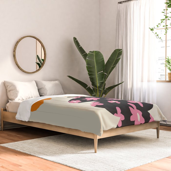 Black floral Vase Comforter Gallery Image 2