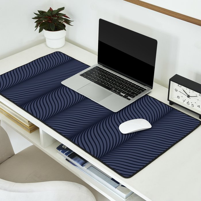 Elysian XII Navy Blue Desk Mat Gallery Image 2