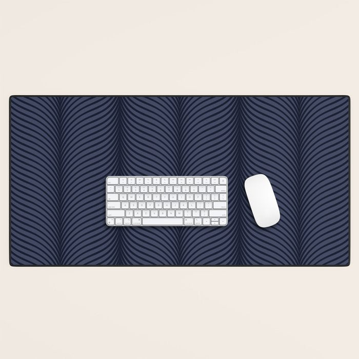Elysian XII Navy Blue Desk Mat Gallery Image 1