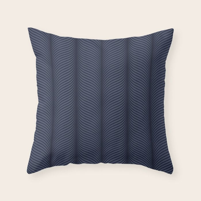 Elysian XII Navy Blue Throw Pillow Gallery Image 6