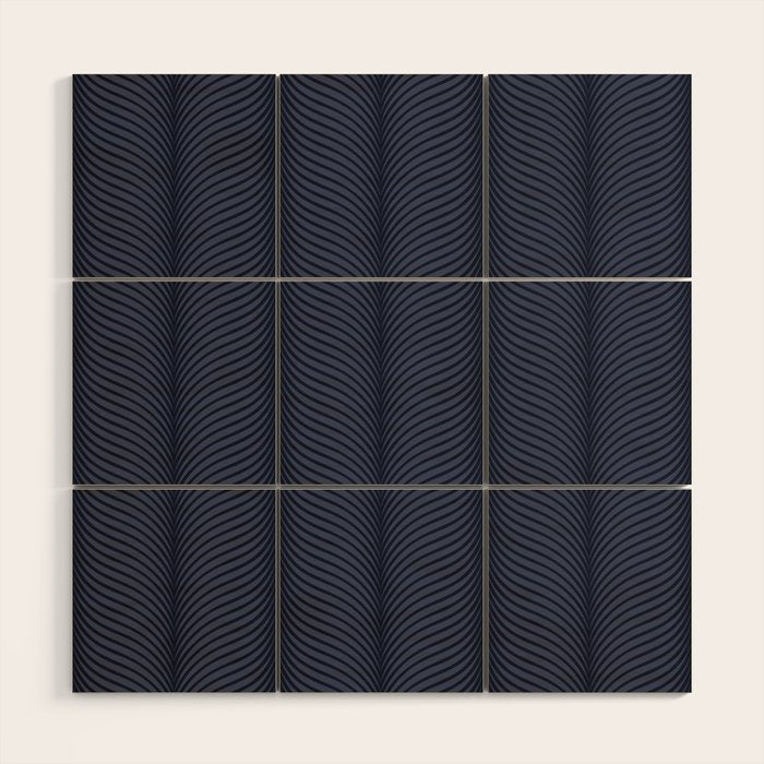 Elysian XII Navy Blue Wood Wall Art Gallery Image 3