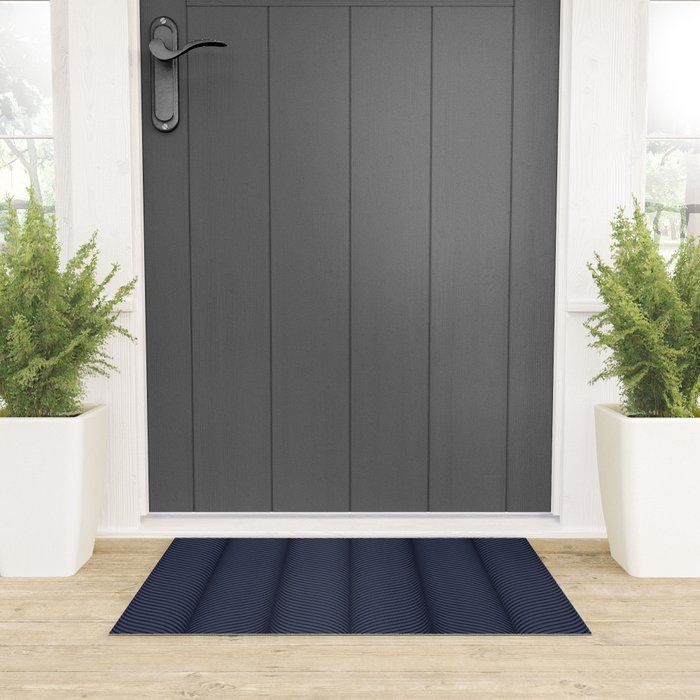 Elysian XII Navy Blue Welcome Mat Gallery Image 3