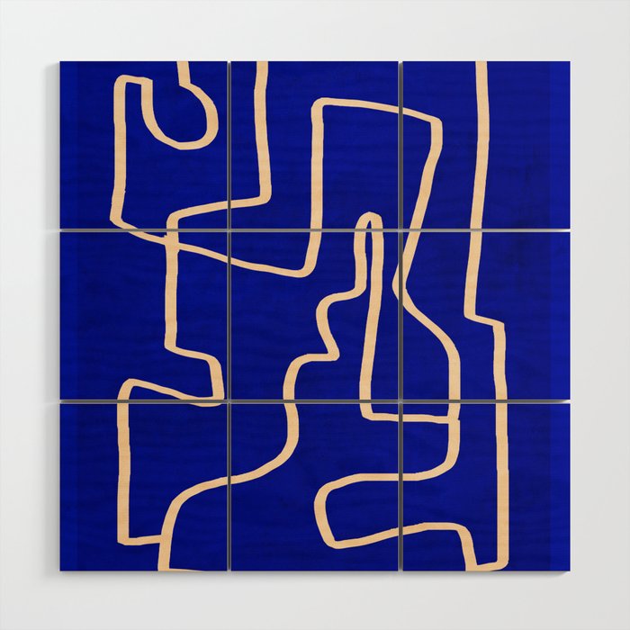 Abstract line art 149 Wood Wall Art Gallery Image 1