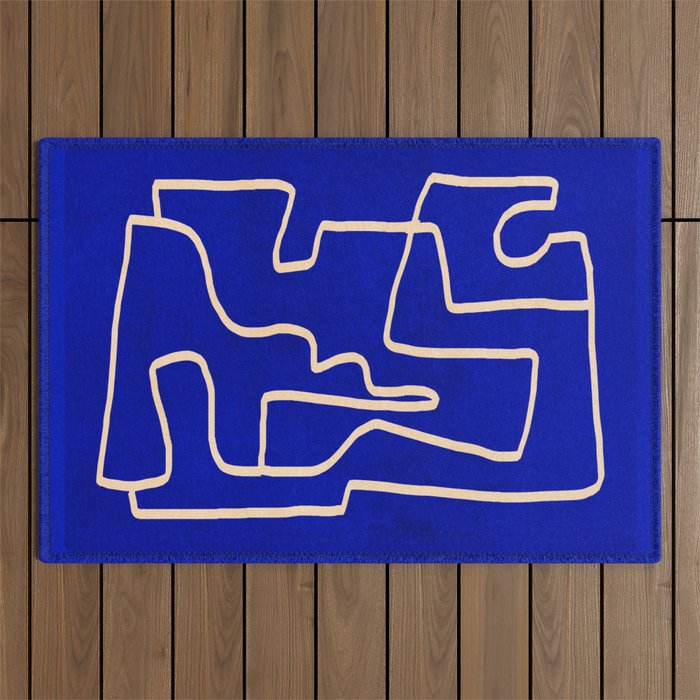 Abstract line art 149 Outdoor Rug Gallery Image 1