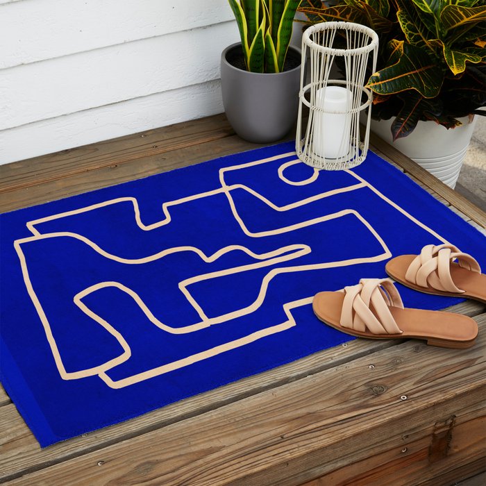 Abstract line art 149 Outdoor Rug Gallery Image 2