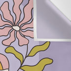 Hippie Groovy Halloween Print in Pastel Lilac Wall Tapestry Gallery Image 3