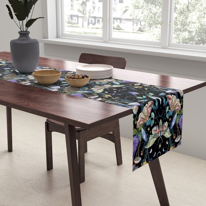 Crystals Moth Mushrooms Table Runner Gallery Image 2