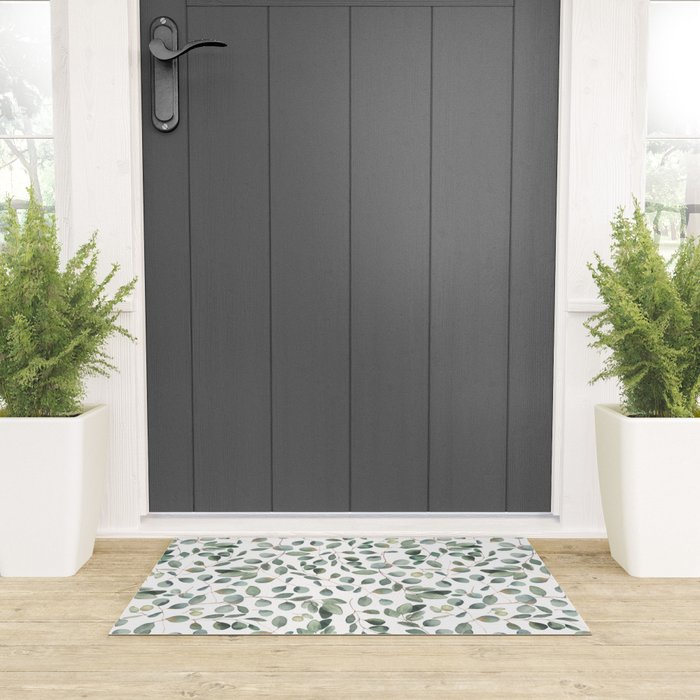 Eucalyptus Leaves Garden Welcome Mat Gallery Image 3