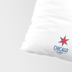 Chicago Neighborhood Map in Blue Pillow Sham Gallery Image 4