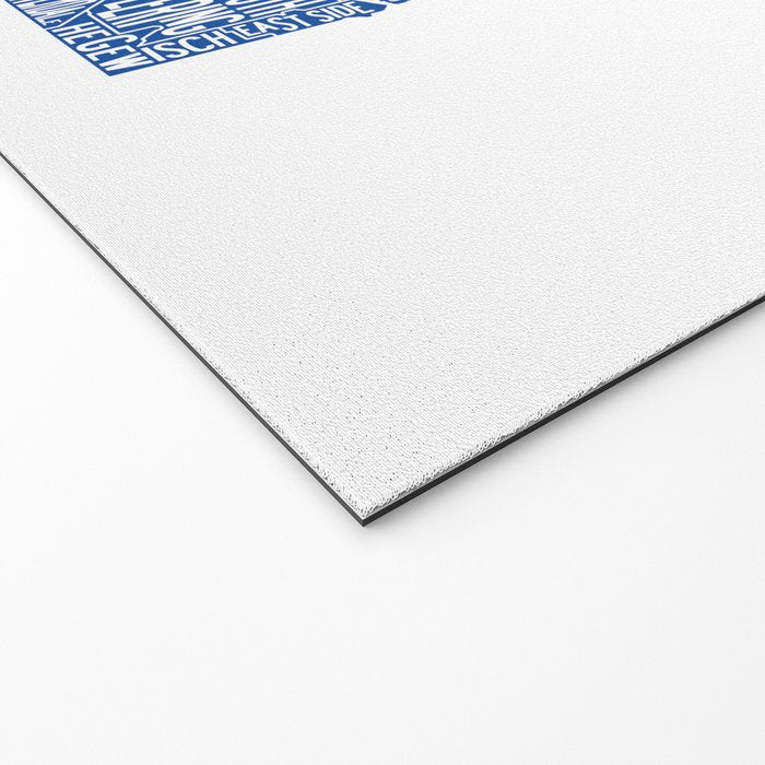 Chicago Neighborhood Map in Blue Welcome Mat Gallery Image 2