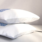 Chicago Neighborhood Map in Blue Pillow Sham Gallery Image 3