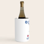 Chicago Neighborhood Map in Blue Wine Chiller Gallery Image 2