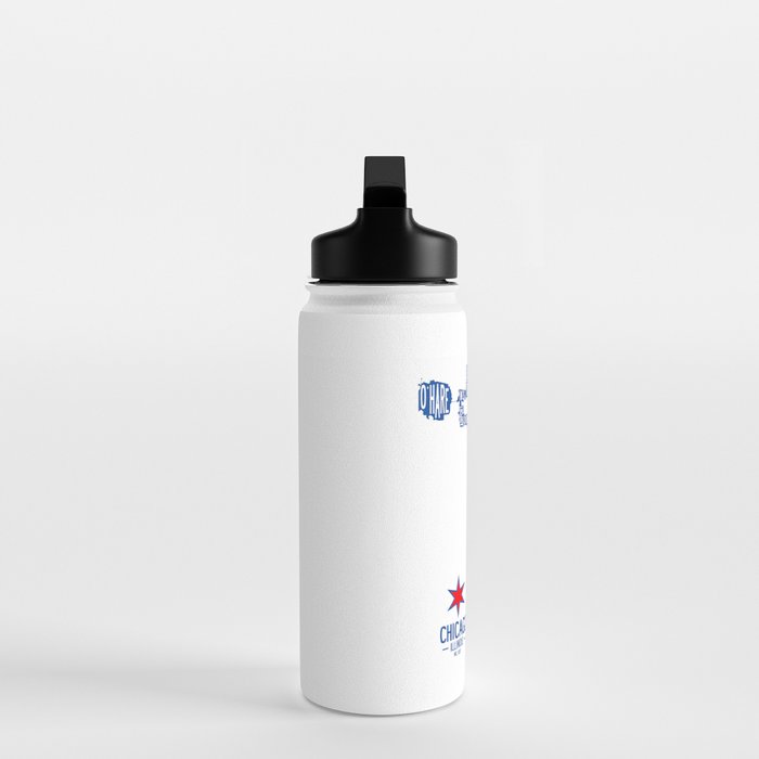 Chicago Neighborhood Map in Blue Water Bottle Gallery Image 3