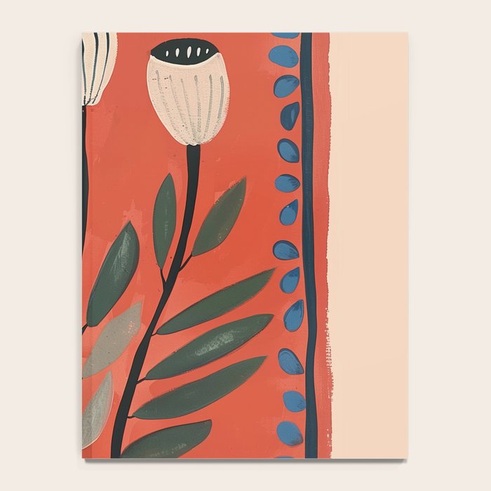 Terracotta Poppy Pod Folk Art Notebook Gallery Image 4