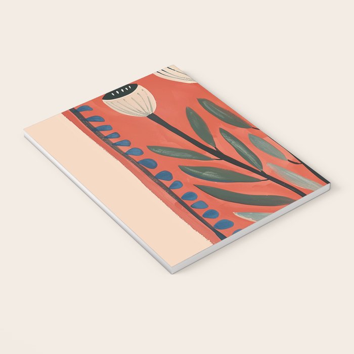 Terracotta Poppy Pod Folk Art Notebook Gallery Image 3