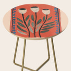 Terracotta Poppy Pod Folk Art Side Table Gallery Image 2