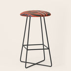 Terracotta Poppy Pod Folk Art Stool Gallery Image 1