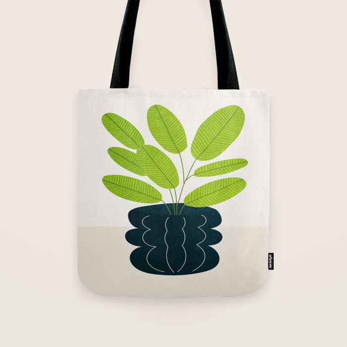 Black Pearl Vase & Spring Bud Leaves: Vases & Stuff 02 Tote Bag Gallery Image 1