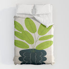Black Pearl Vase & Spring Bud Leaves: Vases & Stuff 02 Duvet Cover Gallery Image 6