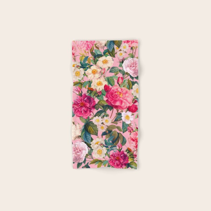 Rose Pink Garden II Bath Towel Gallery Image 1