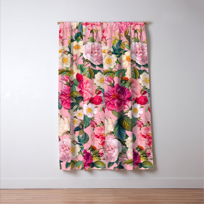 Rose Pink Garden II Window Curtain Gallery Image 3