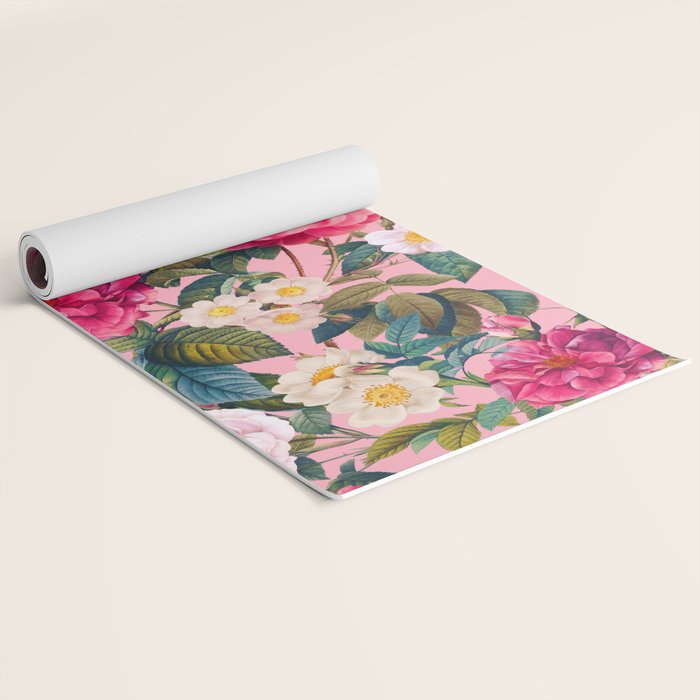 Rose Pink Garden II Yoga Mat Gallery Image 2