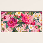 Rose Pink Garden II Desk Mat Gallery Image 3