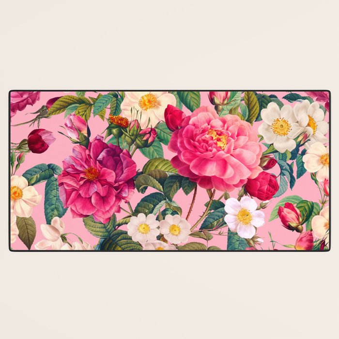 Rose Pink Garden II Desk Mat Gallery Image 3