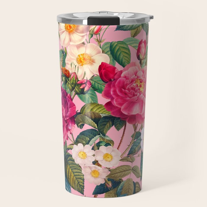 Rose Pink Garden II Travel Mug Gallery Image 1