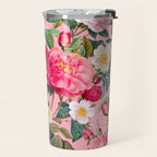 Rose Pink Garden II Travel Mug Gallery Image 2