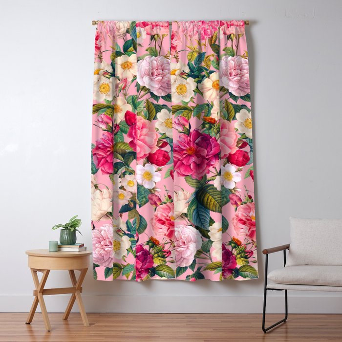 Rose Pink Garden II Window Curtain Gallery Image 5