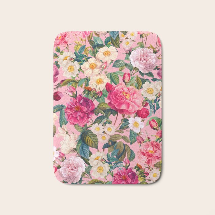 Rose Pink Garden II Bath Mat Gallery Image 1