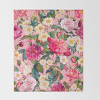 Rose Pink Garden II Throw Blanket Gallery Image 2