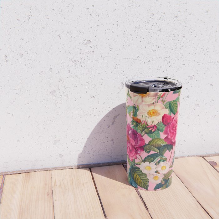 Rose Pink Garden II Travel Mug Gallery Image 4