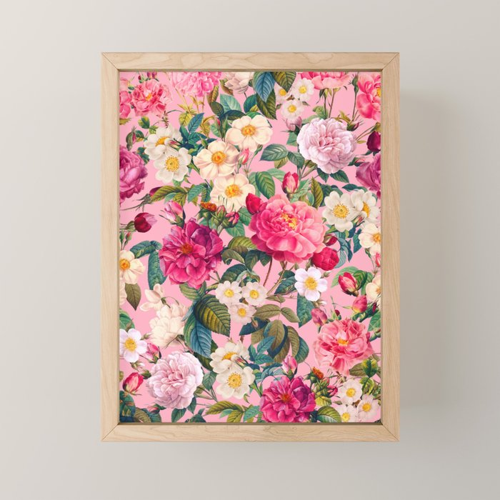 Rose Pink Garden II Mini Art Print Gallery Image 1