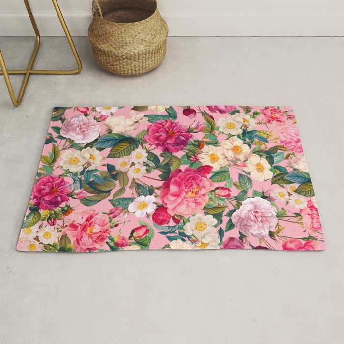 Rose Pink Garden II Rug Gallery Image 1