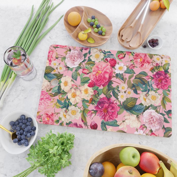Rose Pink Garden II Cutting Board Gallery Image 2