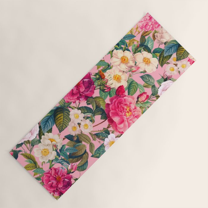 Rose Pink Garden II Yoga Mat Gallery Image 1
