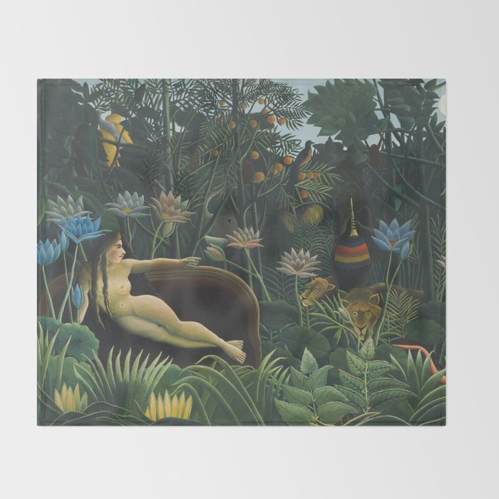The Dream, Henri Rousseau Throw Blanket Gallery Image 2