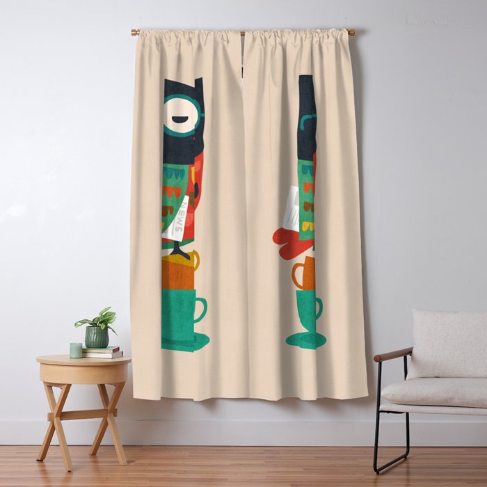 Morning Owl Window Curtain Gallery Image 5