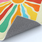 Retro Sun Waves: Rainbow Edition Rug Gallery Image 4