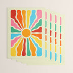 Retro Sun Waves: Rainbow Edition Wrapping Paper Gallery Image 3