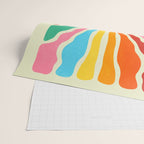Retro Sun Waves: Rainbow Edition Wrapping Paper Gallery Image 2