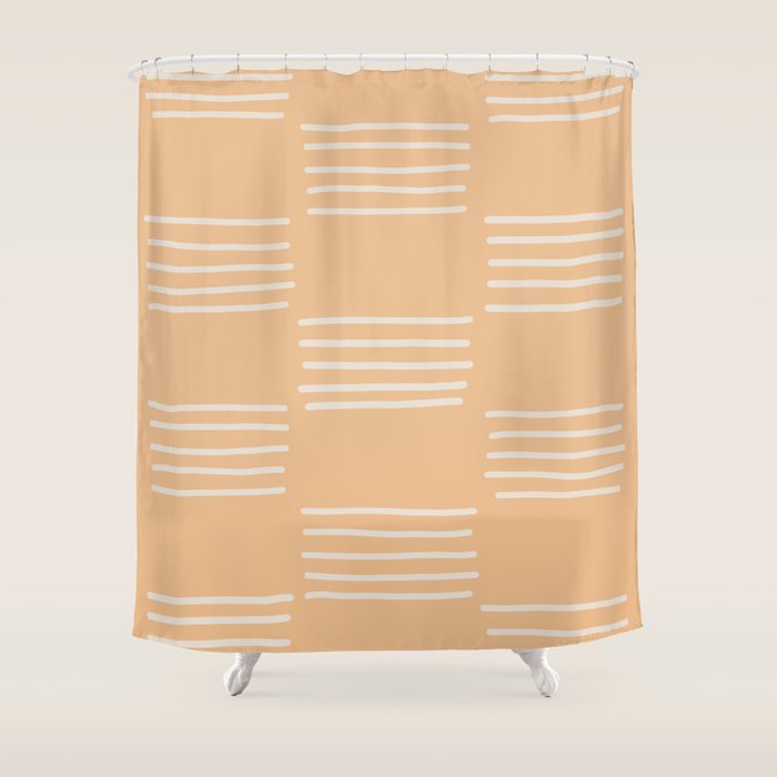 hatches â peach Shower Curtain Gallery Image 1