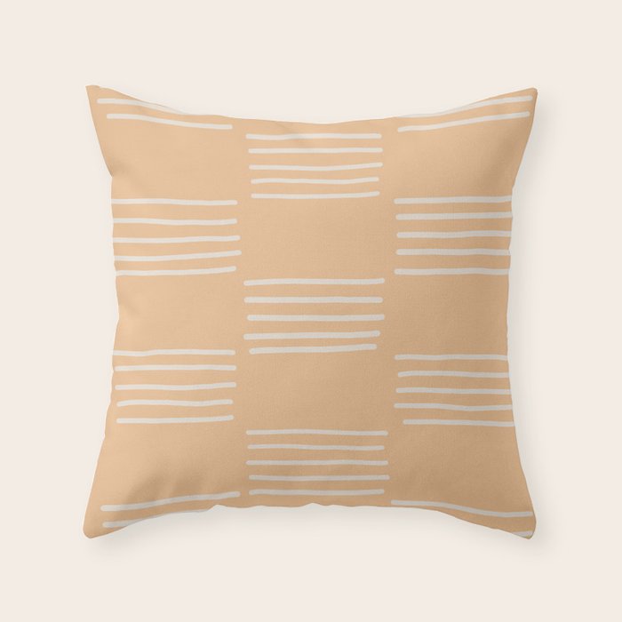 hatches â peach Throw Pillow Gallery Image 6
